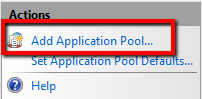 Add Application Pools Button